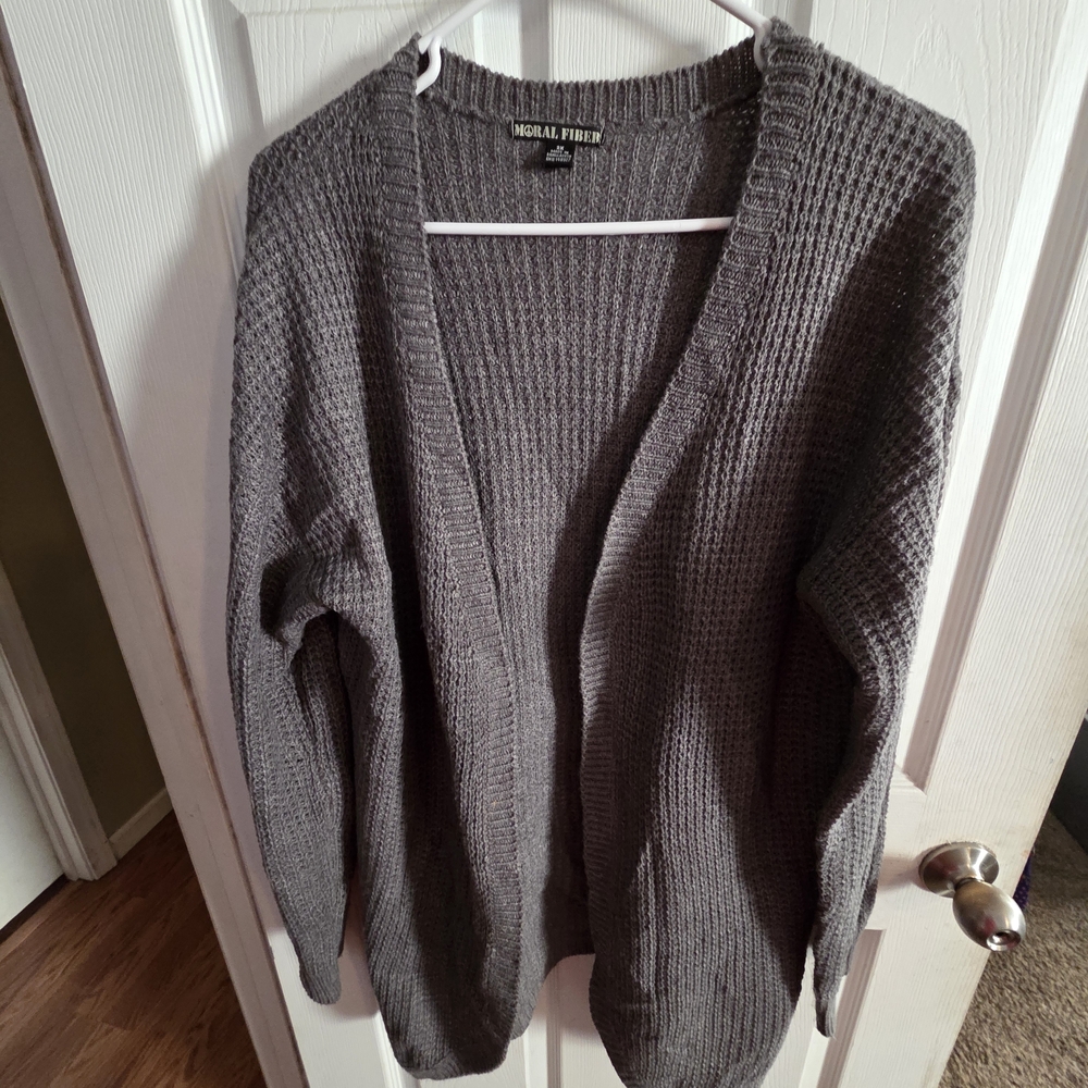 Moral Fiber Gray Women's Cardigan